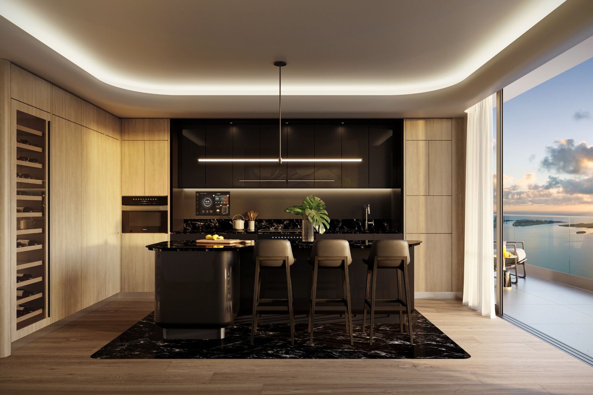 Mercedes-Benz Places luxury kitchen with Woods Bagot cabinetry and Miele appliances